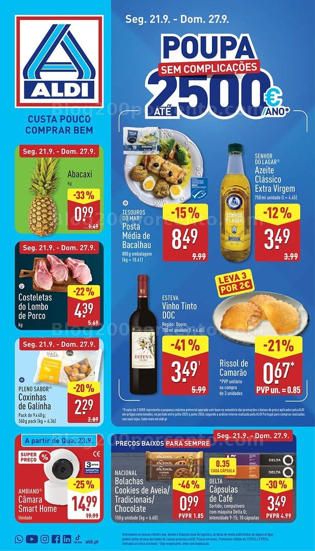 Antevisão Folheto ALDI Promoções de 21 a 27 setembro